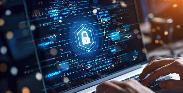 Image laptop screen with lock